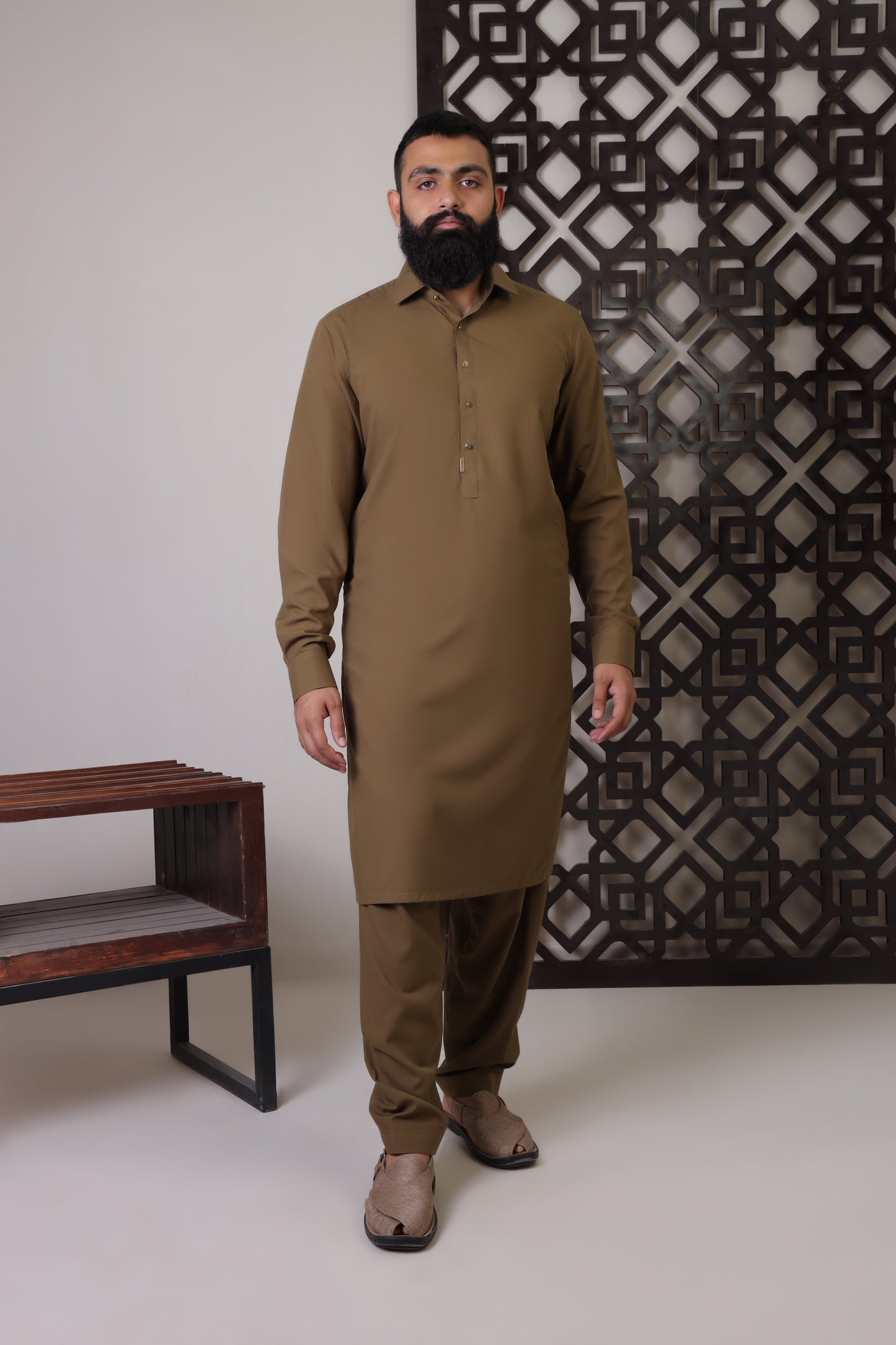 FAKHR-E-ZAREEN ( OLIVE GREEN )