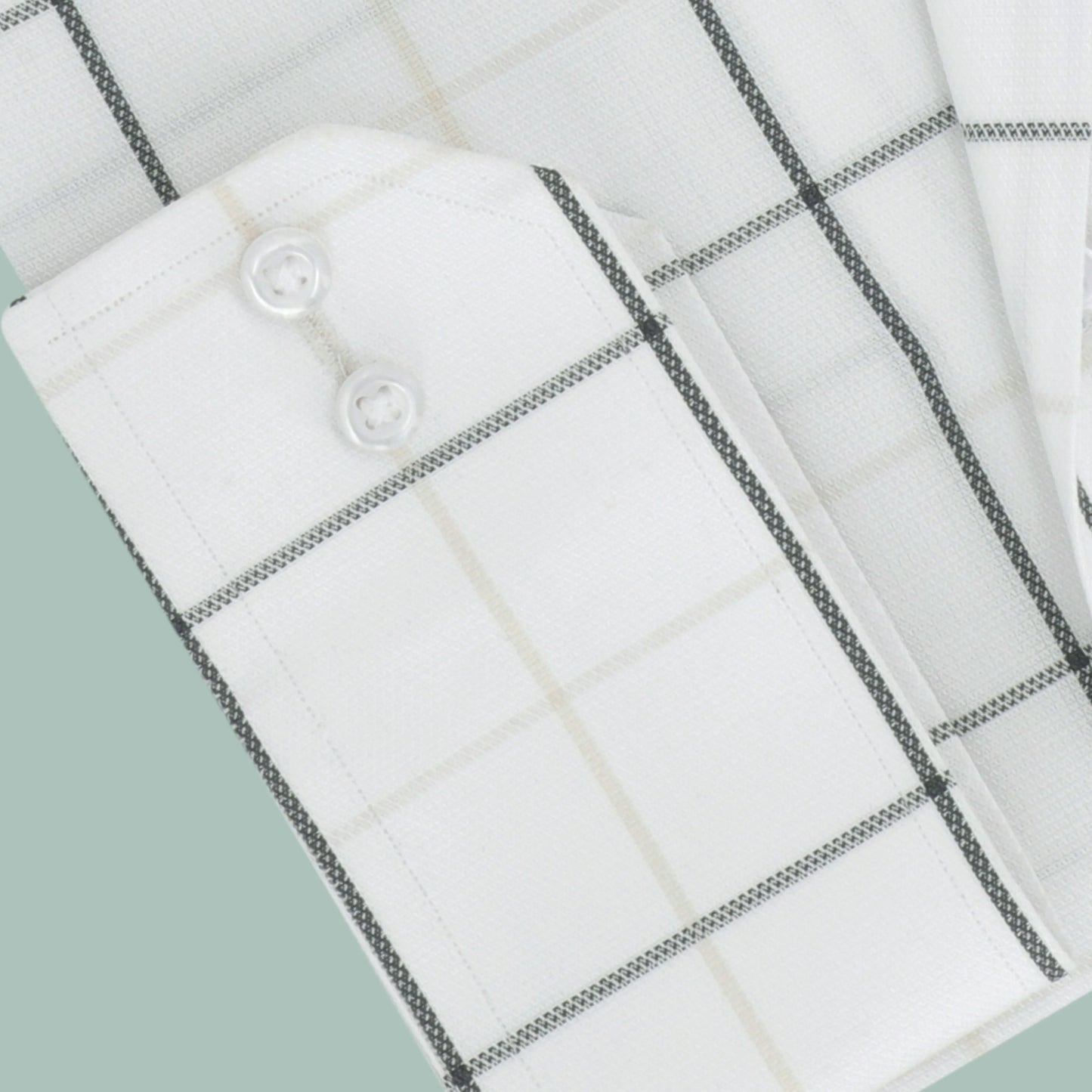 WINDOWPANE WHITE CHECKS - Durins Placket