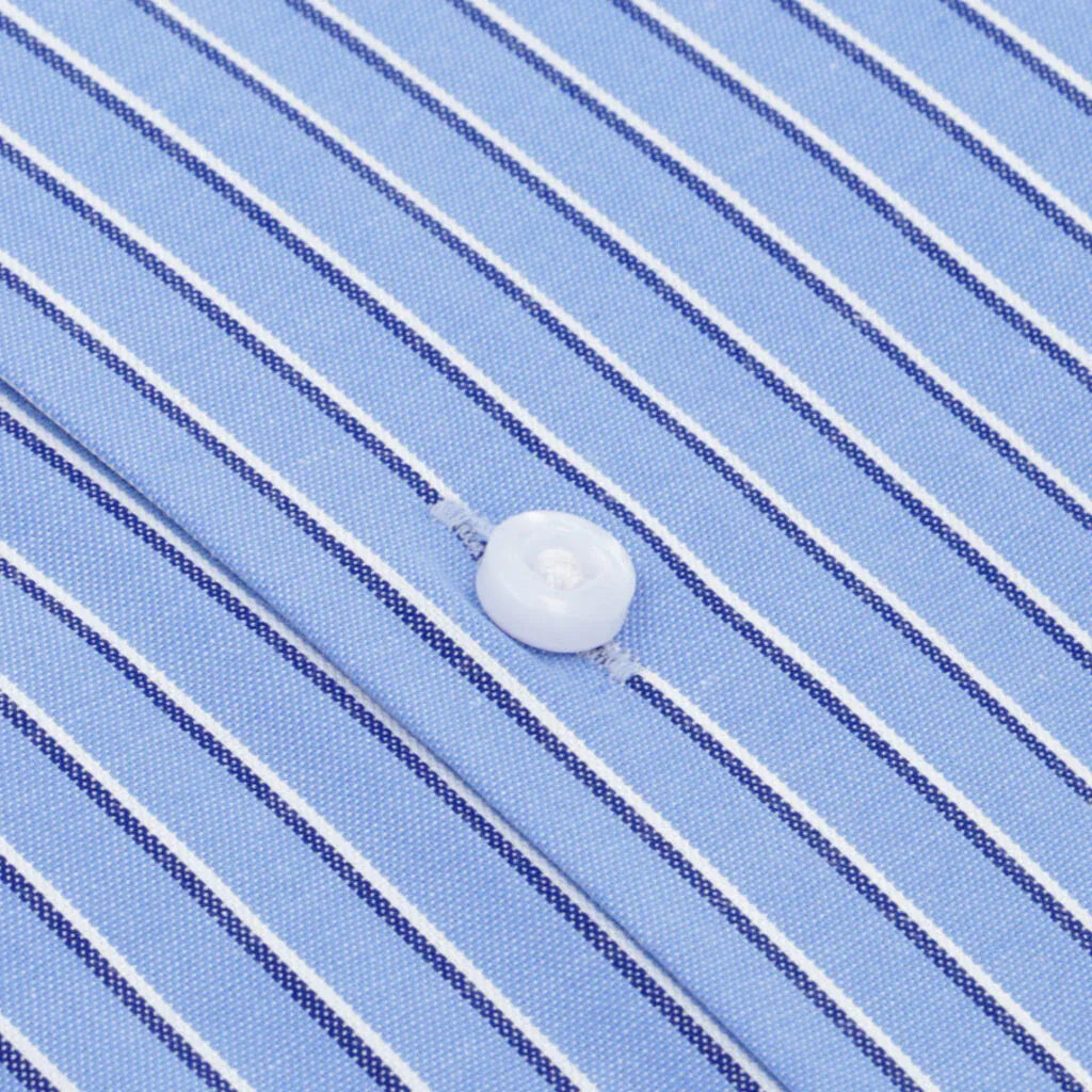 STRIPES BLUE SHIRT - Durins Placket