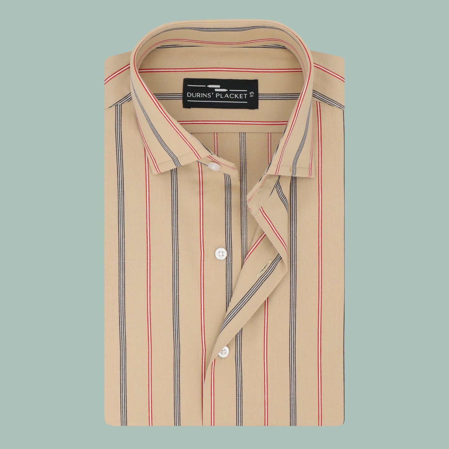 SANDFORD KHAKI STRIPES - Durins Placket