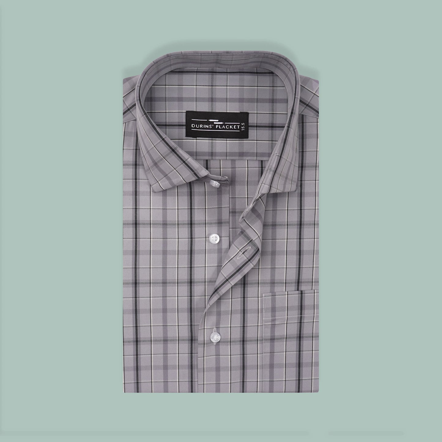 RAMADELLE GREY CHECKS - Durins Placket