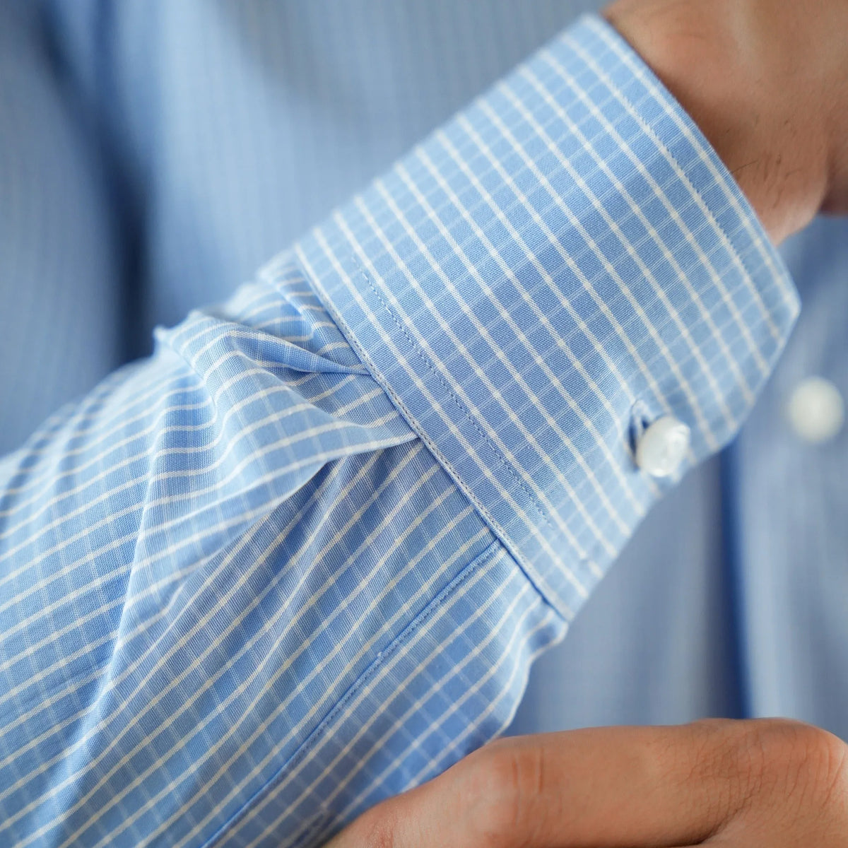 DUKE BLUE GRIDS - Durins Placket