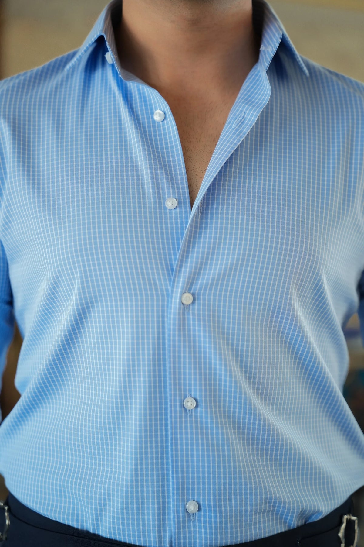 DUKE BLUE GRIDS - Durins Placket