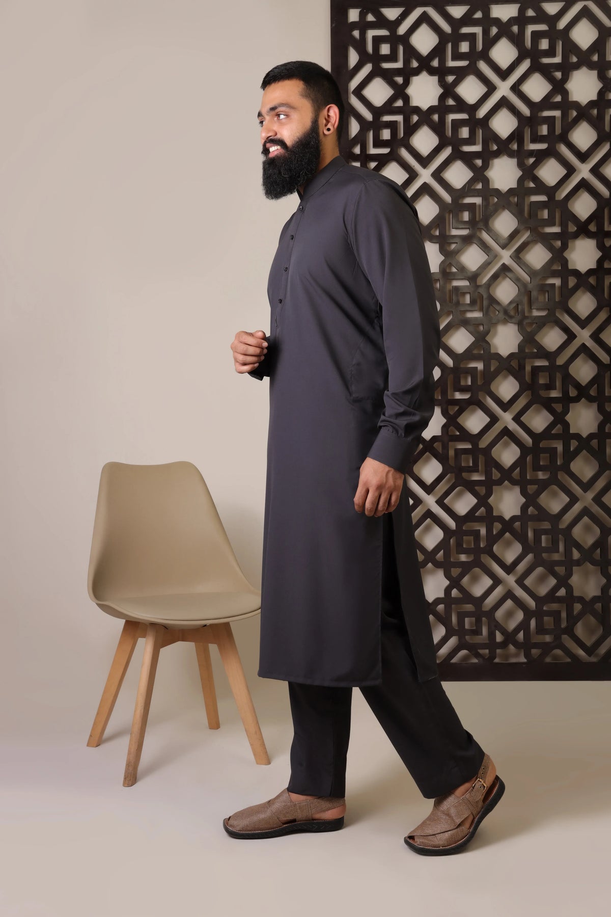 AHAN E ZULFIQAR ( DARK GREY ) - Durins Placket