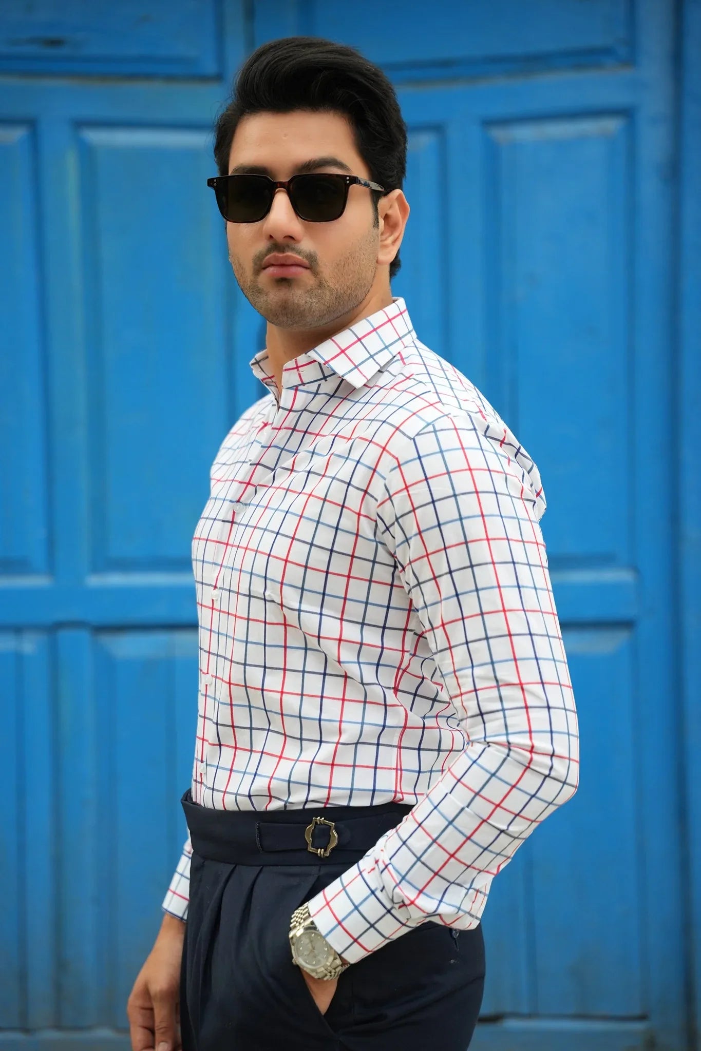 SIGNATURE MANHATTAN CHECKS - Durins Placket