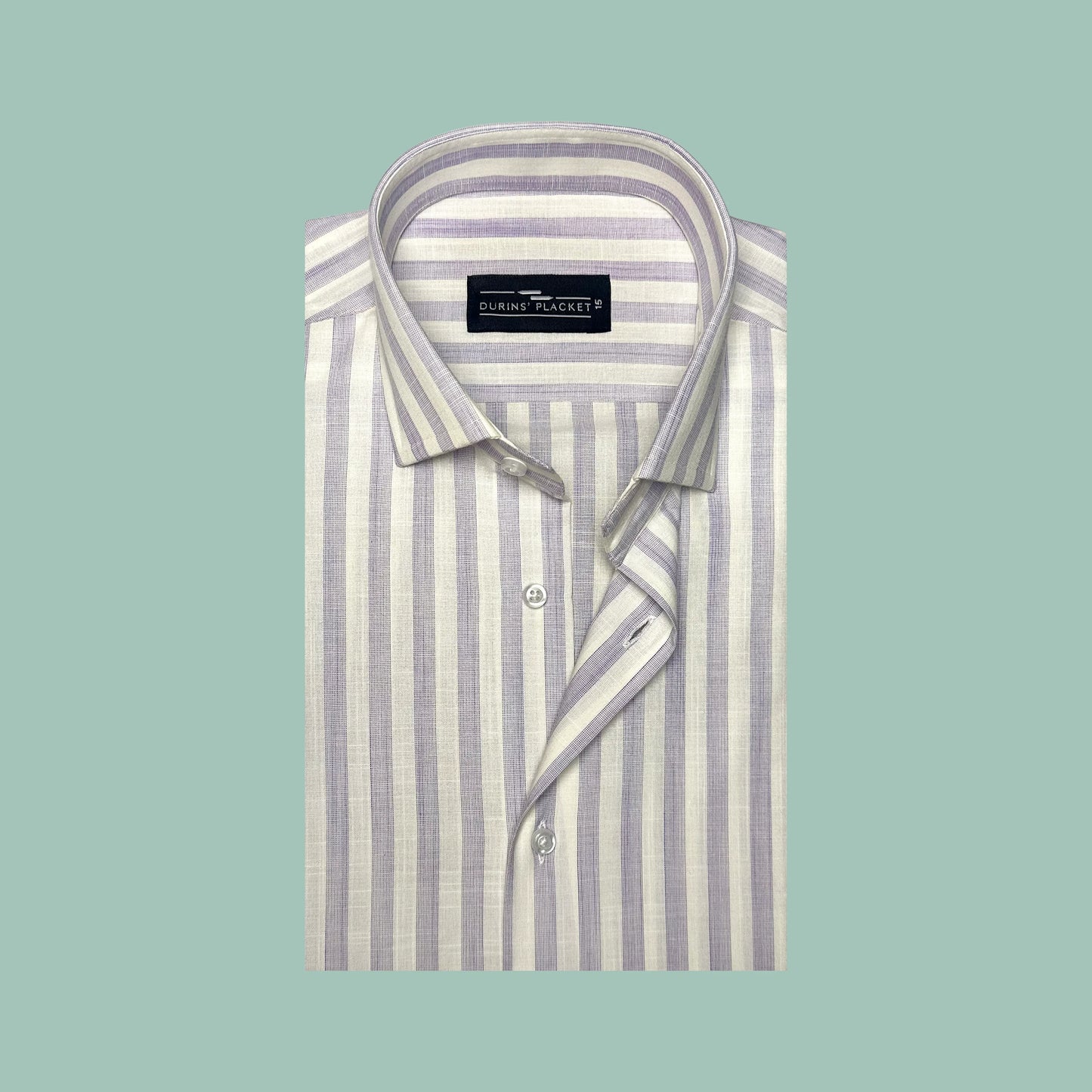 IRISH LINEN LAVEDER STRIPES - Durins Placket