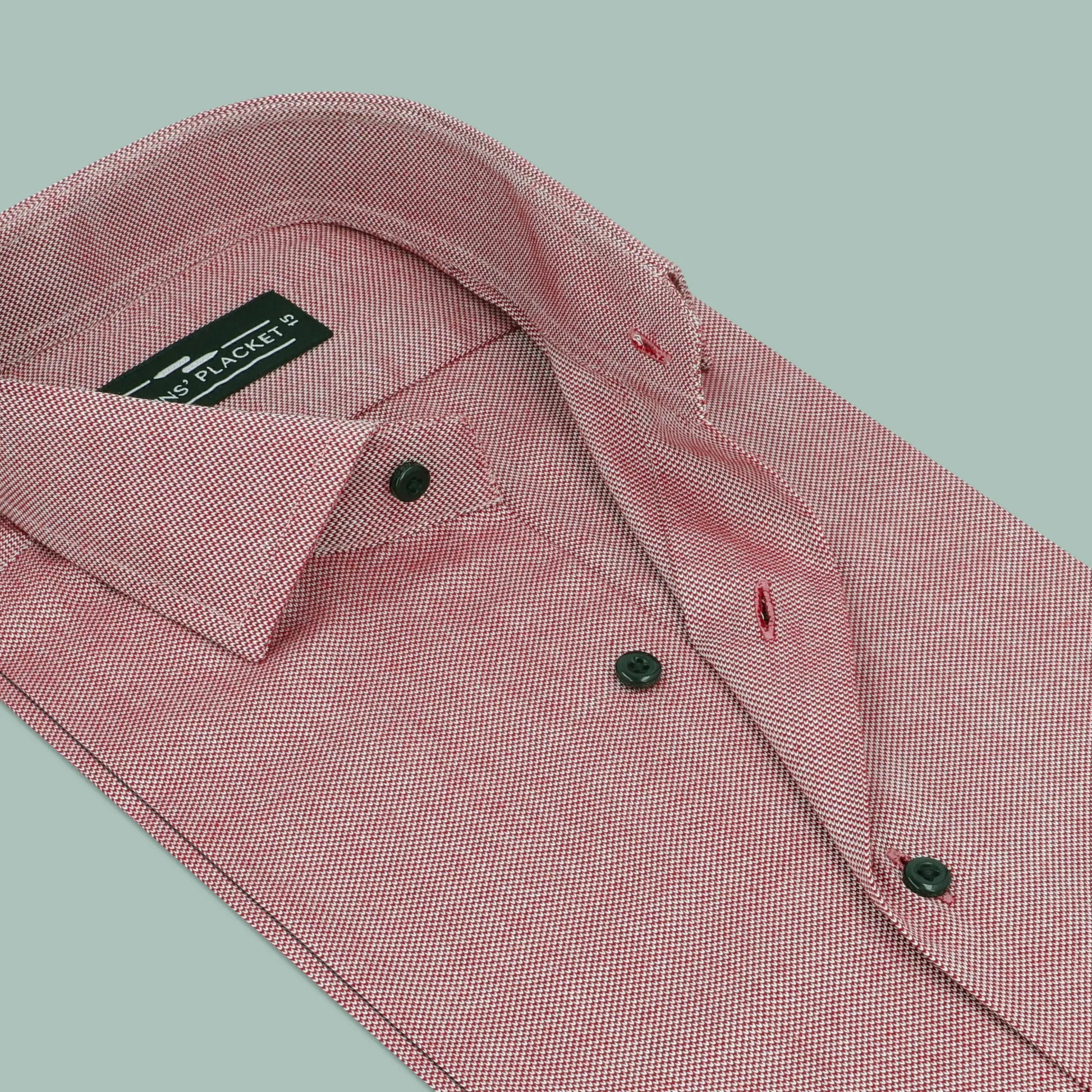 Dobby Red Formal Shirt