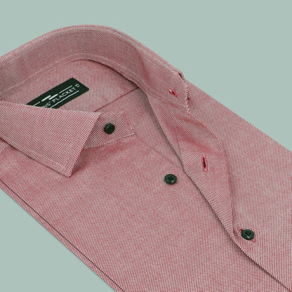 Dobby Red Formal Shirt