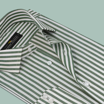 SOOTHING OLIVE GREEN STRIPES