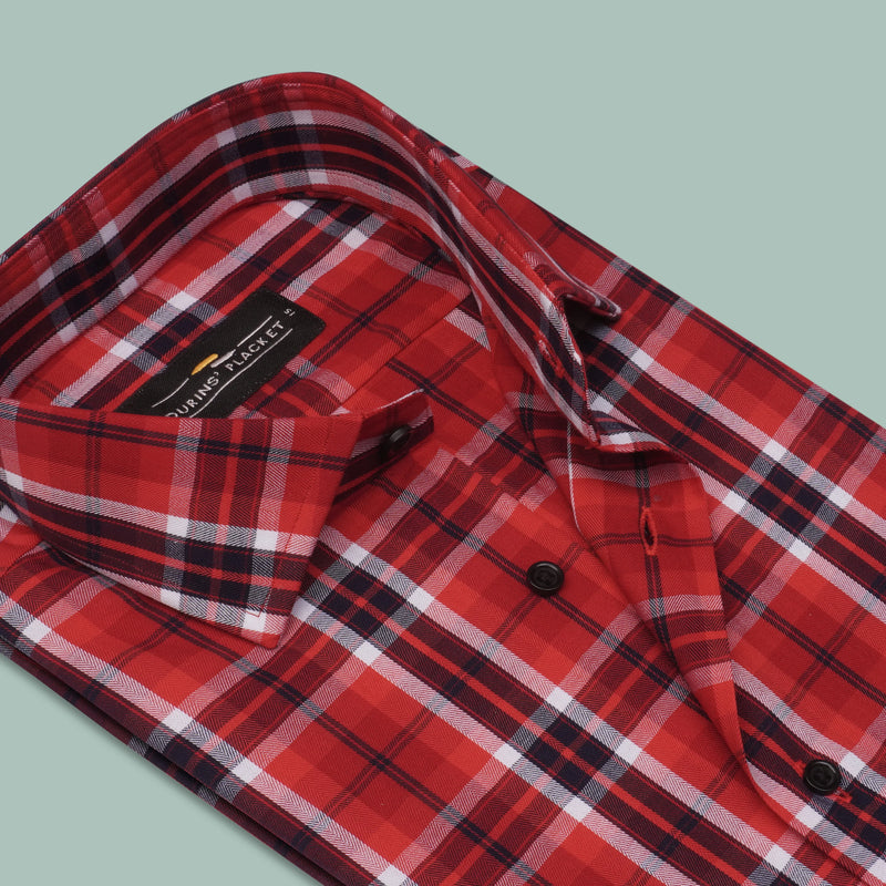 FLANNEL RED CHECKS - Durins Placket