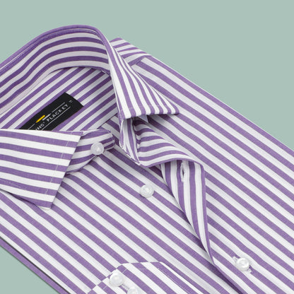 AWINING MAUVE PURPLE STRIPES