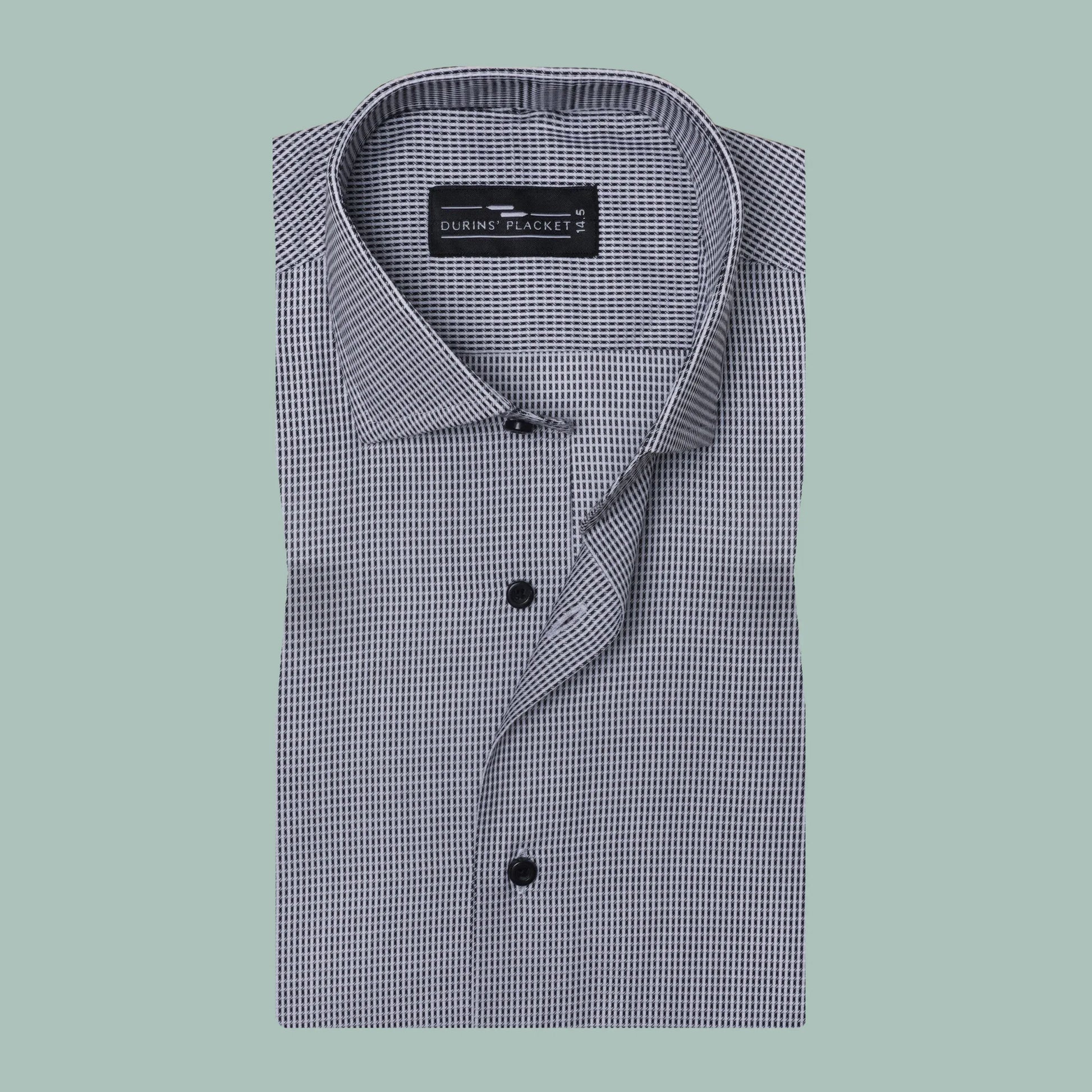 PETRA STONE BLACK SHIRT - Durins Placket