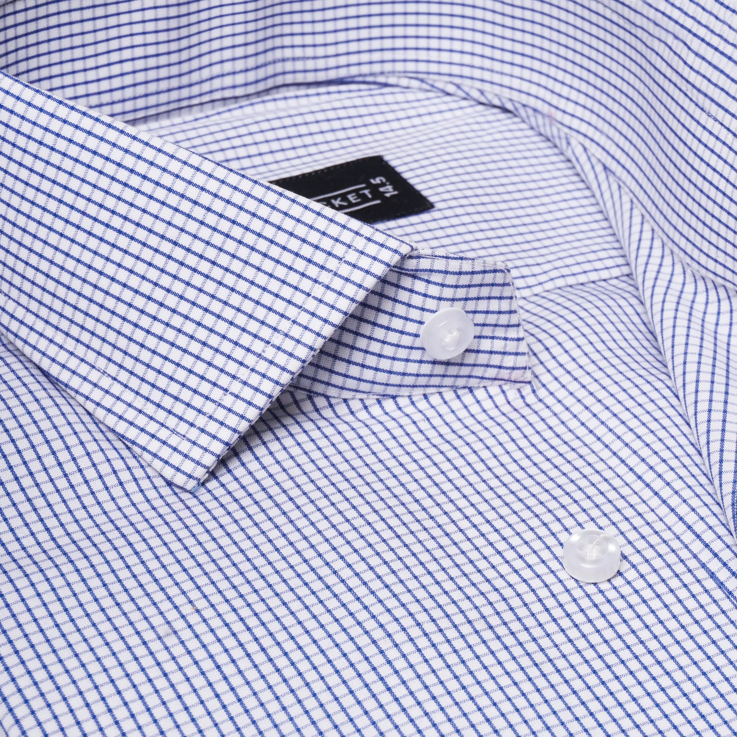 COBALT BLUE GRID SHIRT