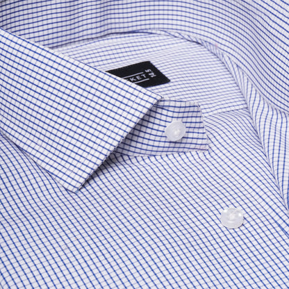 COBALT BLUE GRID SHIRT