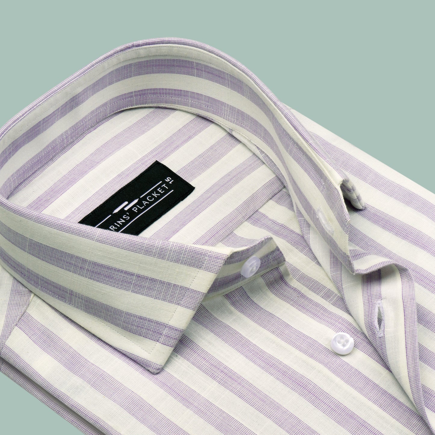 IRISH LINEN LAVEDER STRIPES