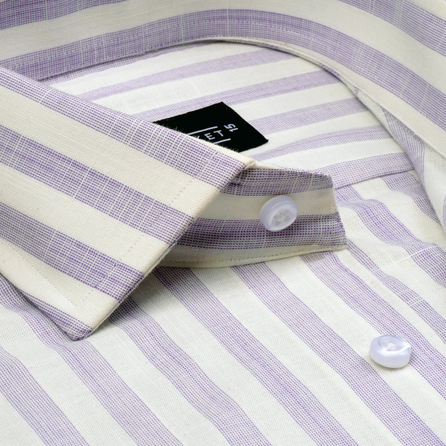 IRISH LINEN LAVEDER STRIPES