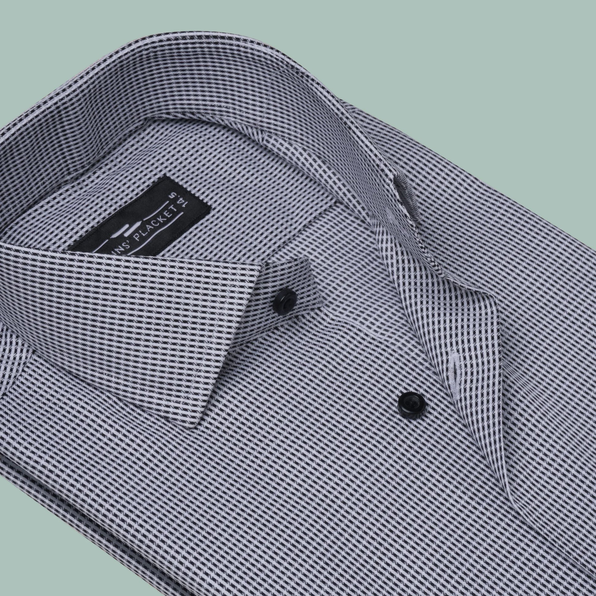 PETRA STONE BLACK SHIRT - Durins Placket