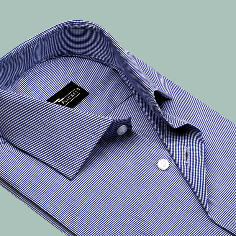 BROOKLYN BLUE MICRO CHECKS