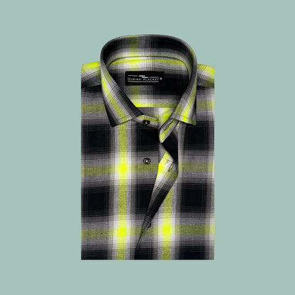HIGHLIGHTED BLACK CHECK SHIRT